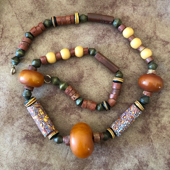 African Trading Bead Necklace - Picture 4 of 14
